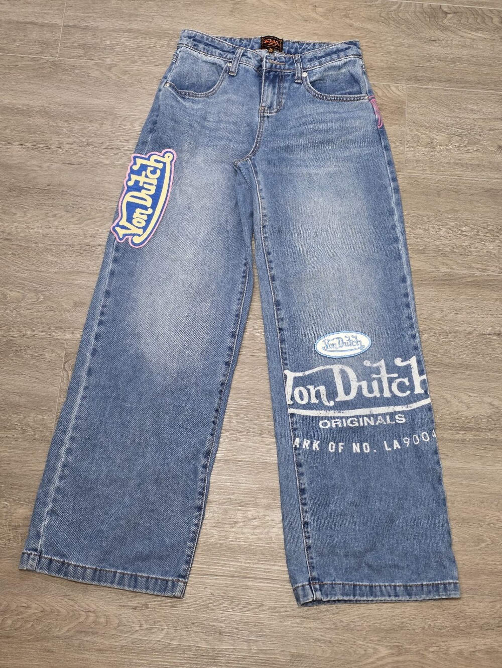 Von Dutch Originals Wide Leg Jeans Womans Size 26 Waist 30.5 Leg